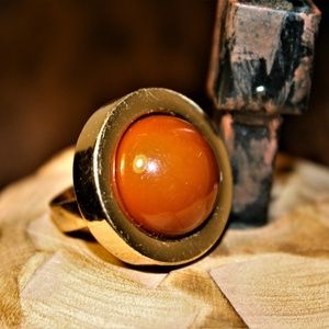 Orange and Gold Tone Ring
